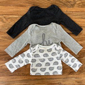 Cloud Island Long Sleeve Onesie Bundle (x3)